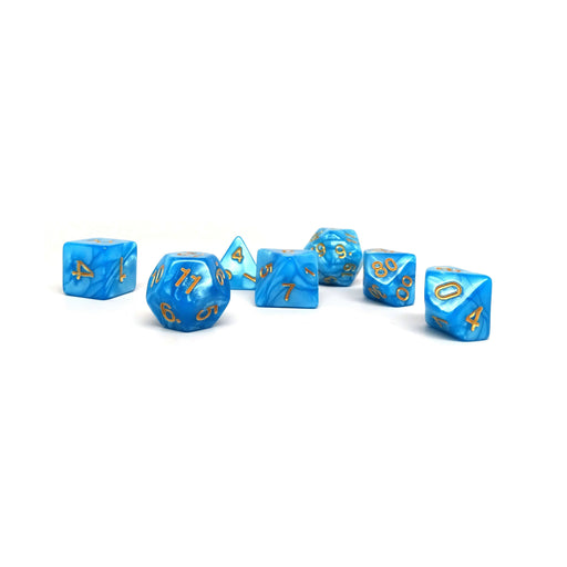 Frozen Blue Marble - 7 Piece Dice Collection - Premium 7 Piece Set - Just $9.95! Shop now at Retro Gaming of Denver