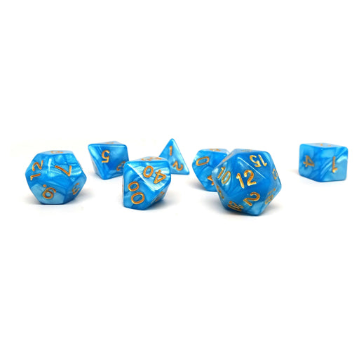 Frozen Blue Marble - 7 Piece Dice Collection - Premium 7 Piece Set - Just $9.95! Shop now at Retro Gaming of Denver