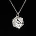 Metal D20 Necklace - Silver - Premium Dice Jewelry - Just $24.99! Shop now at Retro Gaming of Denver