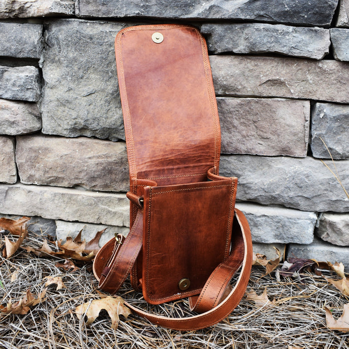 The Pathfinder Leather Flap Satchel - Small - Just $64.99! Shop now at Retro Gaming of Denver