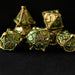 Green and Gold - Weird West Wasteland Metal Dice Set - Just $39.99! Shop now at Retro Gaming of Denver