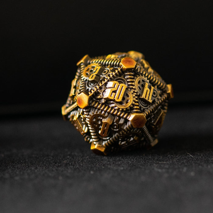 Rustic Brass - Weird West Wasteland Metal Dice Set - Just $39.99! Shop now at Retro Gaming of Denver