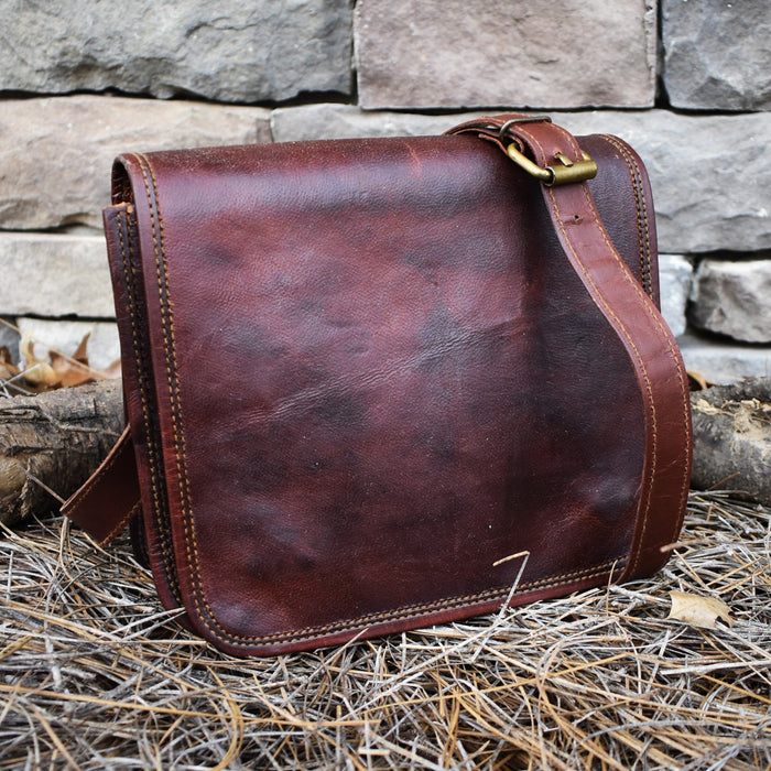 The Wanderer Leather Satchel - Medium - Just $89.99! Shop now at Retro Gaming of Denver