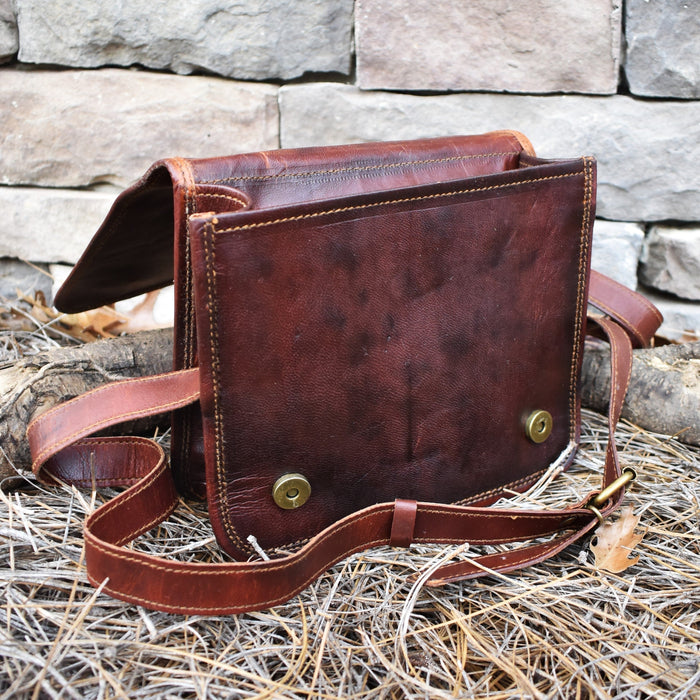 The Wanderer Leather Satchel - Medium - Just $89.99! Shop now at Retro Gaming of Denver