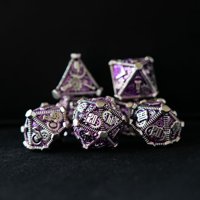 Purple and Silver - Weird West Wasteland Metal Dice Set - Just $39.99! Shop now at Retro Gaming of Denver