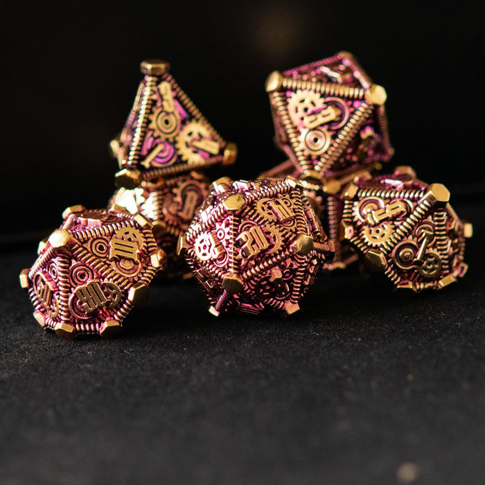 Purple and Gold - Weird West Wasteland Metal Dice Set - Just $39.99! Shop now at Retro Gaming of Denver