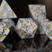 White Howlite Stone Dice Set - Just $89.99! Shop now at Retro Gaming of Denver