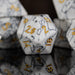 White Howlite Stone Dice Set - Just $89.99! Shop now at Retro Gaming of Denver