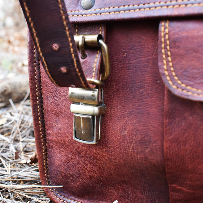 The Adventurer Leather Satchel - Large - Just $224.99! Shop now at Retro Gaming of Denver