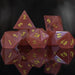 Strawberry Quartz Stone Dice Set - Just $89.99! Shop now at Retro Gaming of Denver