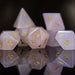 Rose Quartz Stone Dice Set - Just $89.99! Shop now at Retro Gaming of Denver