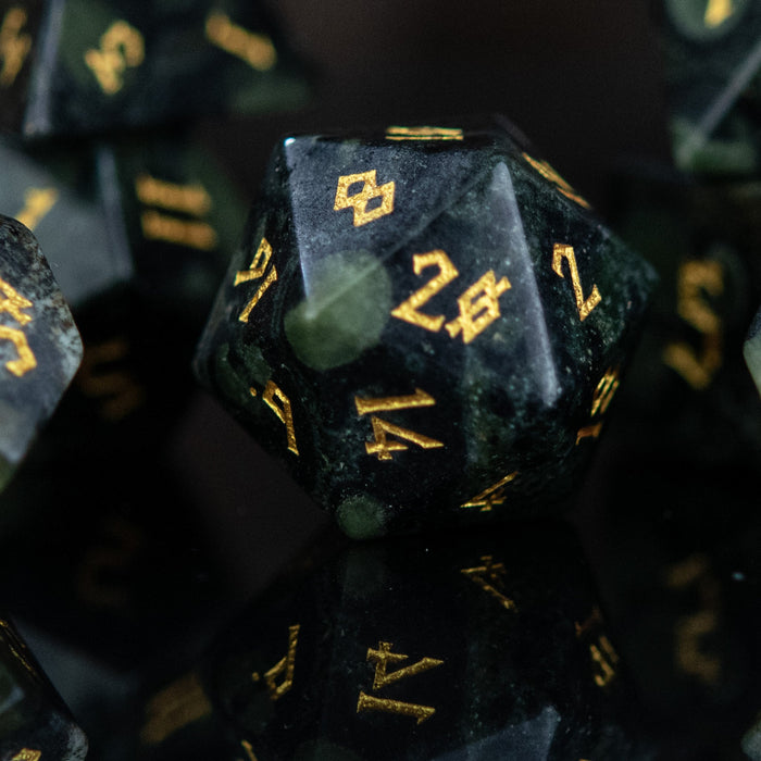 Kambaba Jasper Stone Dice Set - Just $89.99! Shop now at Retro Gaming of Denver