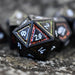 Cleric's Shadow Domain Red/White And Matte Black Metal Dice Set - Just $39.99! Shop now at Retro Gaming of Denver