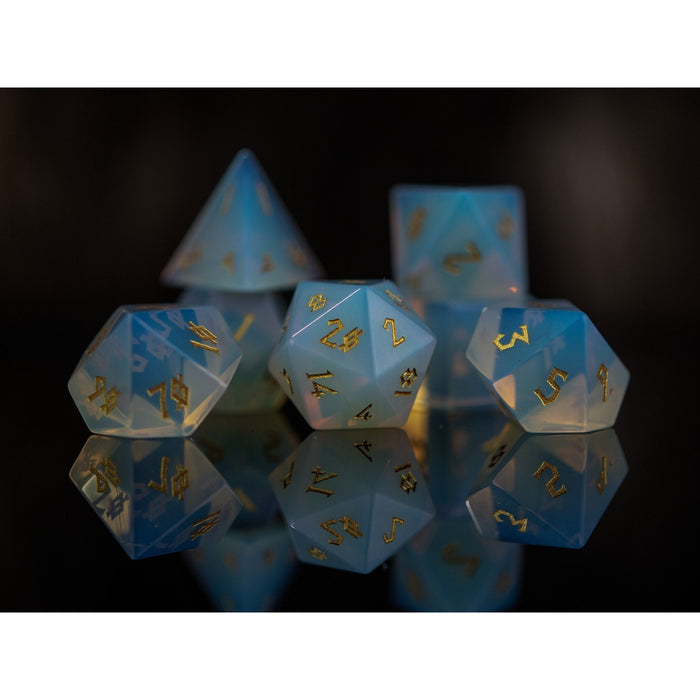 Opalite Stone Dice Set - Just $89.99! Shop now at Retro Gaming of Denver