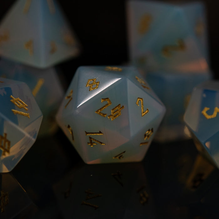 Opalite Stone Dice Set - Just $89.99! Shop now at Retro Gaming of Denver