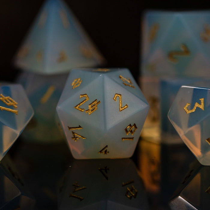 Opalite Stone Dice Set - Just $89.99! Shop now at Retro Gaming of Denver