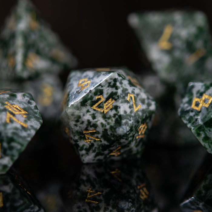 Green Spotted Jasper Stone Set - Just $89.99! Shop now at Retro Gaming of Denver