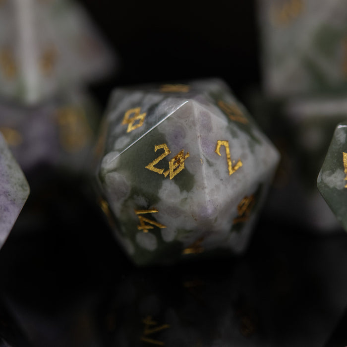 Peace Jade Stone Dice Set - Just $89.99! Shop now at Retro Gaming of Denver