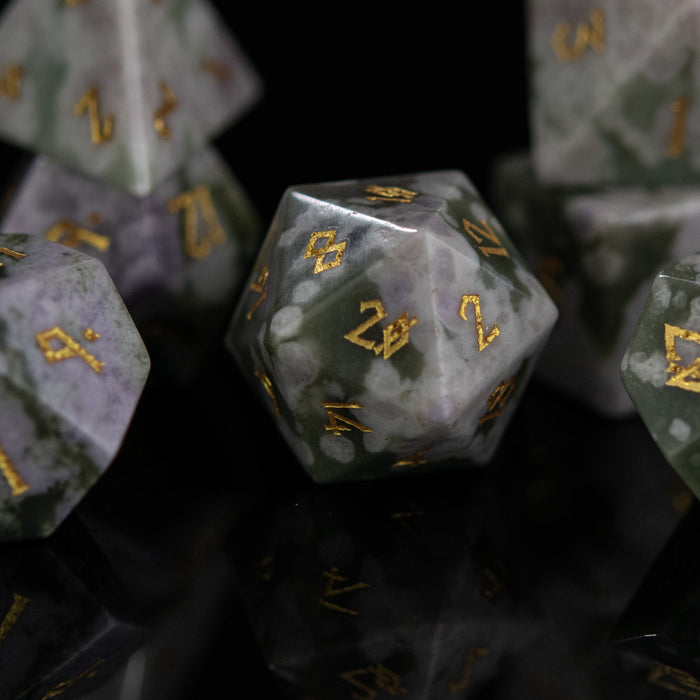 Peace Jade Stone Dice Set - Just $89.99! Shop now at Retro Gaming of Denver