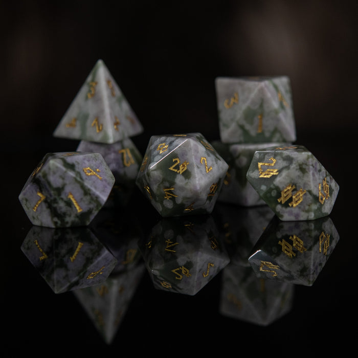 Peace Jade Stone Dice Set - Just $89.99! Shop now at Retro Gaming of Denver