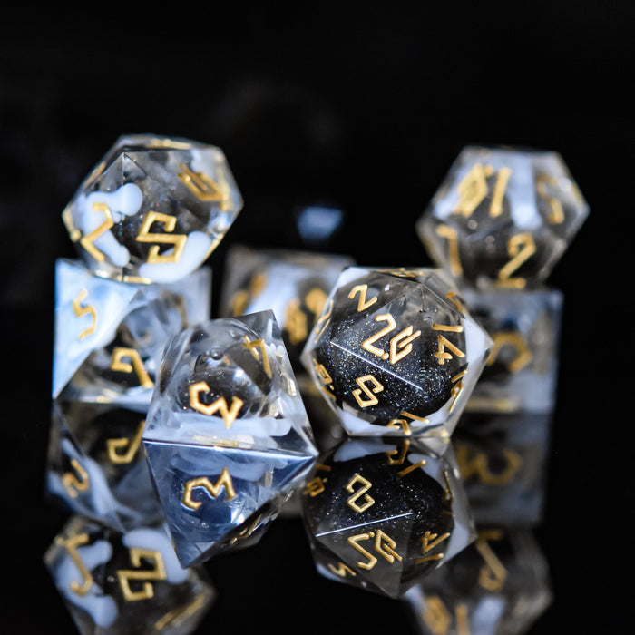 Smoke and Mirrors Liquid Core Dice Set - Just $59.99! Shop now at Retro Gaming of Denver