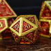 Ballad of the Bard Red and Gold Metal Dice Set - Just $39.99! Shop now at Retro Gaming of Denver