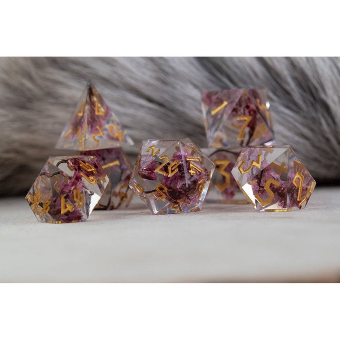 Wither and Bloom Sharp-Edged Resin Dice Set - Just $39.99! Shop now at Retro Gaming of Denver