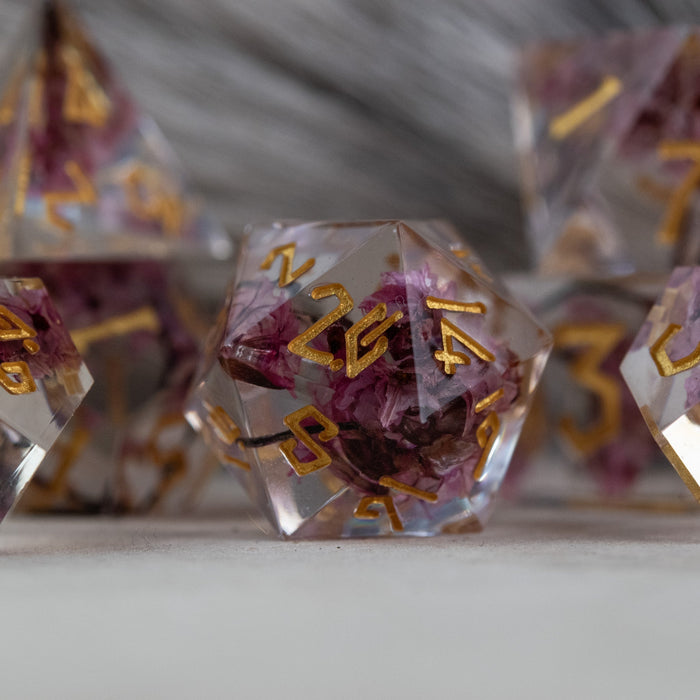 Wither and Bloom Sharp-Edged Resin Dice Set - Just $39.99! Shop now at Retro Gaming of Denver