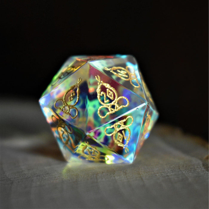 Serpent of Midgard Prism Glass Dice Set - Just $89.99! Shop now at Retro Gaming of Denver