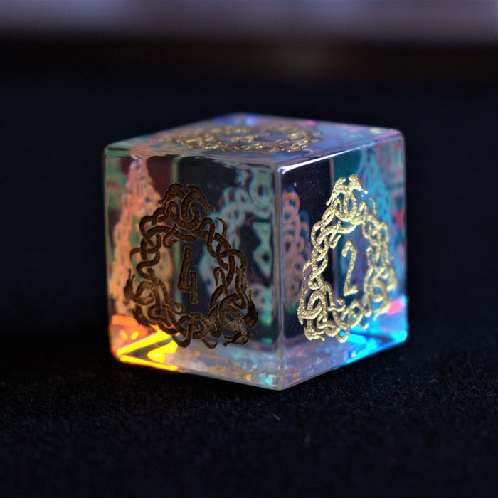 Serpent of Midgard Prism Glass Dice Set - Just $89.99! Shop now at Retro Gaming of Denver