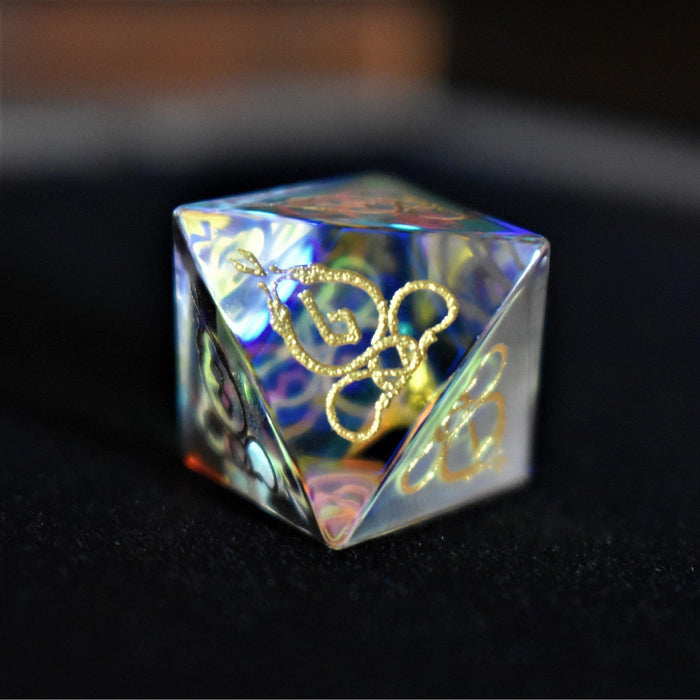 Serpent of Midgard Prism Glass Dice Set - Just $89.99! Shop now at Retro Gaming of Denver