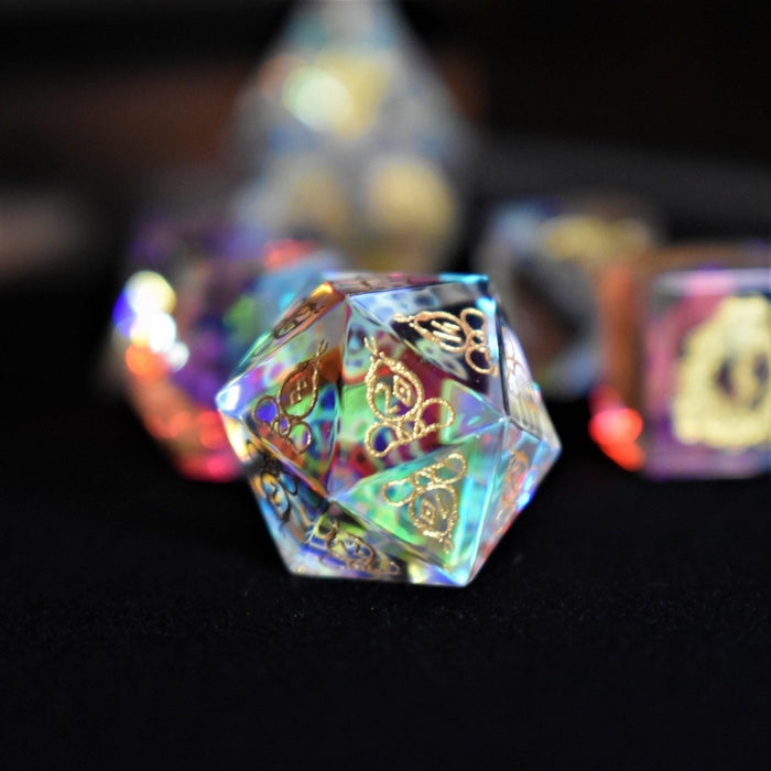 Serpent of Midgard Prism Glass Dice Set - Just $89.99! Shop now at Retro Gaming of Denver