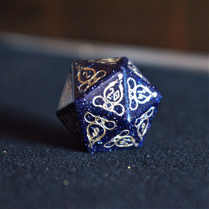 Serpent of Midgard Blue Sandstone Dice Set - Just $89.99! Shop now at Retro Gaming of Denver