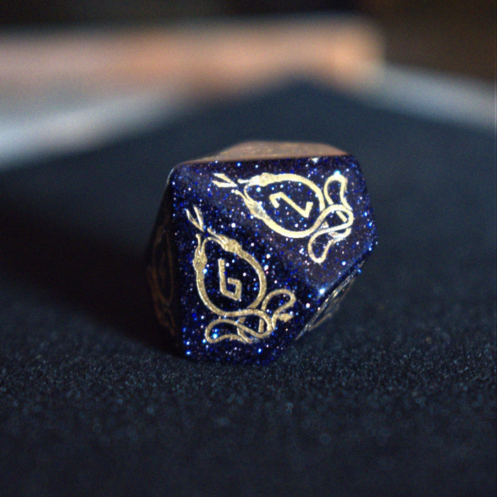 Serpent of Midgard Blue Sandstone Dice Set - Just $89.99! Shop now at Retro Gaming of Denver