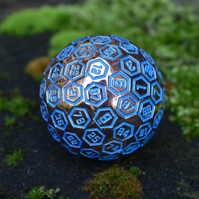 The Orb D100 -  Blue and Bronze Metal Die - Just $39.99! Shop now at Retro Gaming of Denver