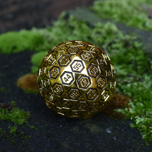 The Orb D100 -  Black and Gold Metal Die - Just $39.99! Shop now at Retro Gaming of Denver