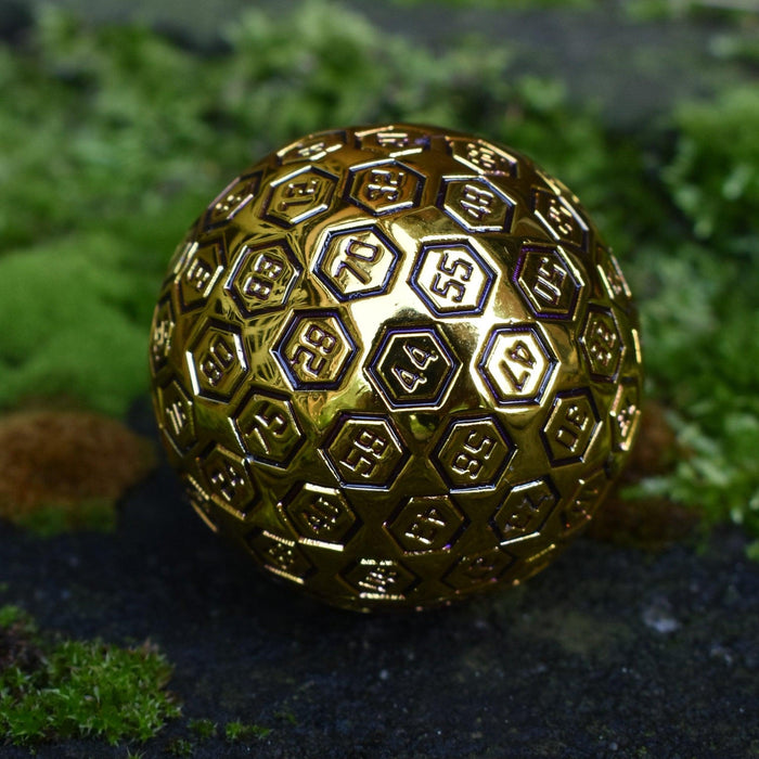 The Orb D100 -  Black and Gold Metal Die - Just $39.99! Shop now at Retro Gaming of Denver