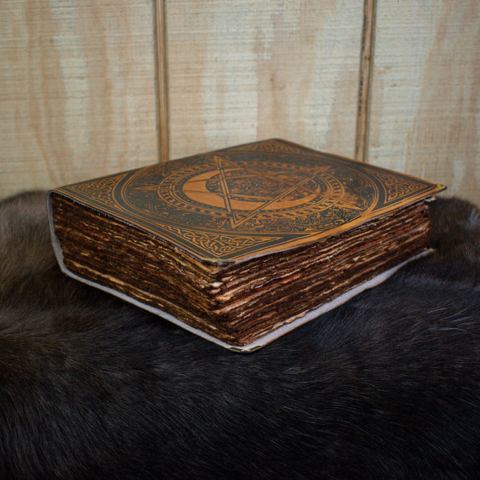 The Pentacle Tan Spellbook Leather Journal - Just $174.99! Shop now at Retro Gaming of Denver