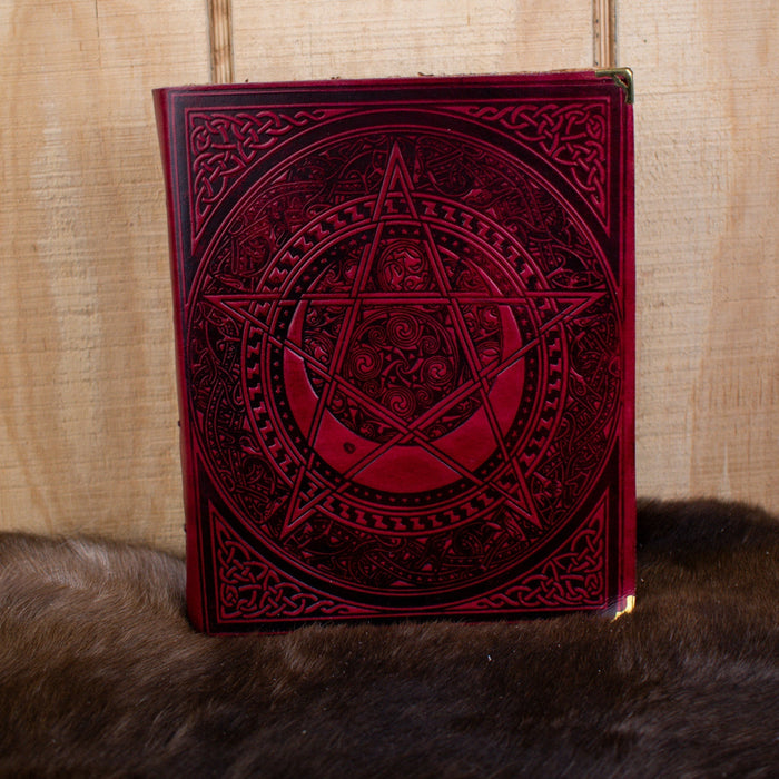 The Pentacle Red Spellbook Leather Journal - Just $174.99! Shop now at Retro Gaming of Denver