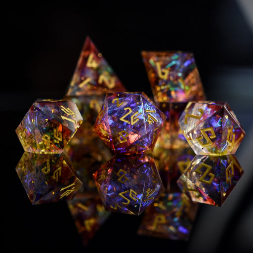 Ethereal Light Sharp-Edged Resin Dice Set - Premium Resin - Just $39.99! Shop now at Retro Gaming of Denver