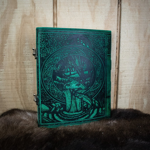 Tree of Life Green Leather Sketchbook - Just $99.99! Shop now at Retro Gaming of Denver