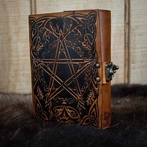 Earth Pentacle Leather Journal - Just $49.99! Shop now at Retro Gaming of Denver