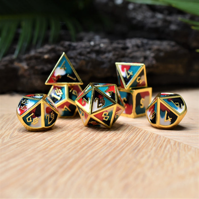 Celebration Metal Dice Set - Just $39.99! Shop now at Retro Gaming of Denver