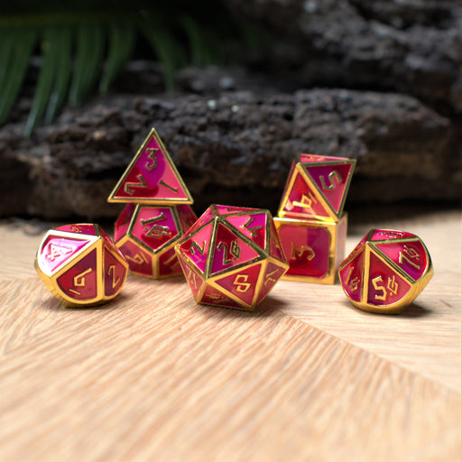 Strawberry Daiquiri Metal Dice Set - Just $39.99! Shop now at Retro Gaming of Denver