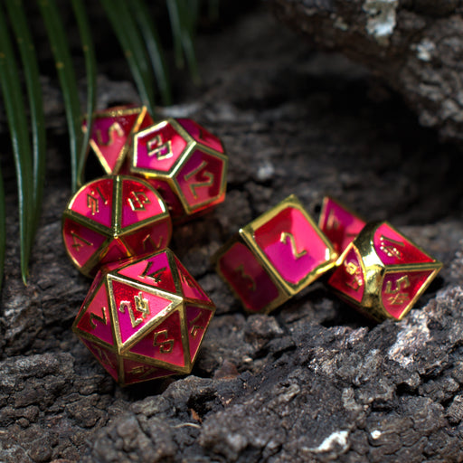 Strawberry Daiquiri Metal Dice Set - Just $39.99! Shop now at Retro Gaming of Denver