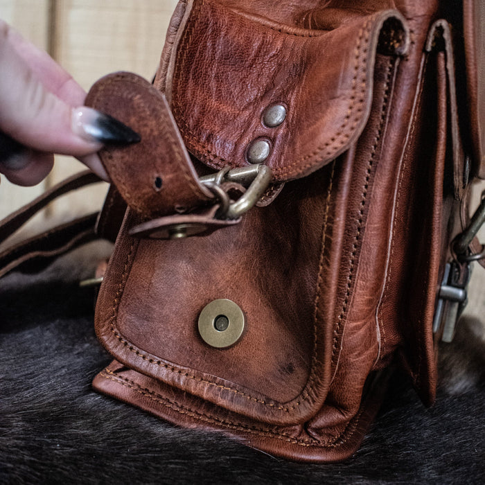 The Cottage Leather Mini Backpack - Brown - Just $124.99! Shop now at Retro Gaming of Denver