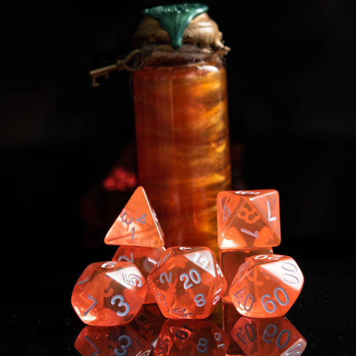 Potion of Fire Breath Acrylic Dice Set - Just $9.99! Shop now at Retro Gaming of Denver