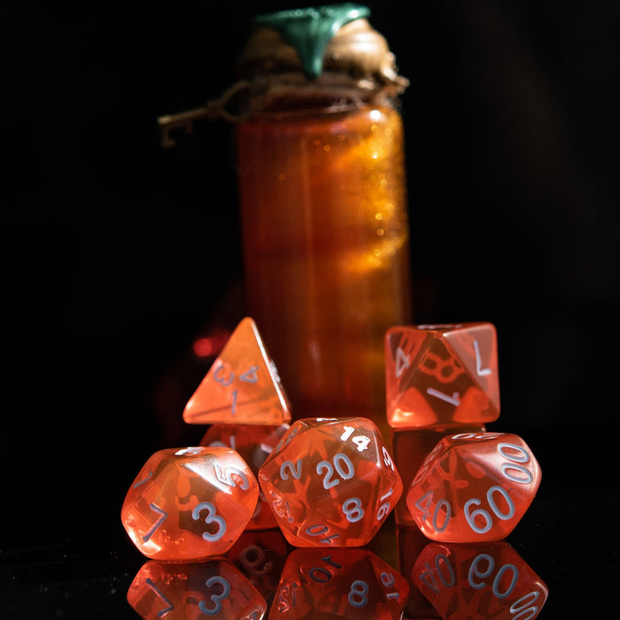 Potion of Fire Breath Acrylic Dice Set - Just $9.99! Shop now at Retro Gaming of Denver