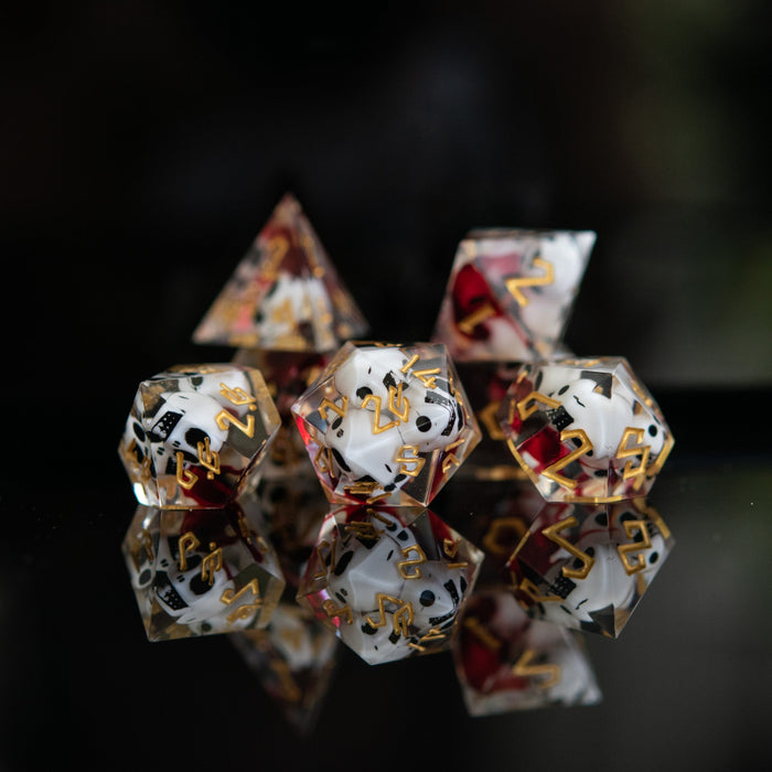 Bloody Corpse Sharp-Edged Resin Dice Set - Premium Resin - Just $39.99! Shop now at Retro Gaming of Denver