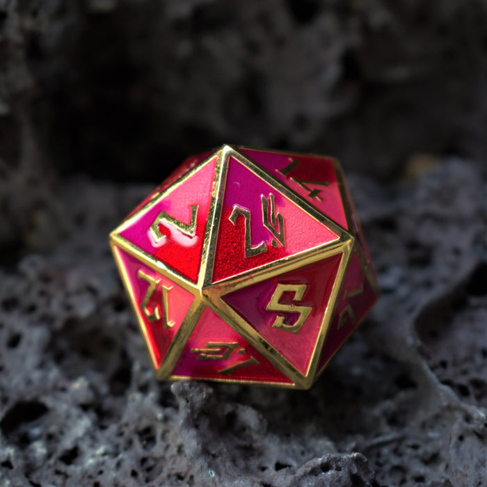 Strawberry Daiquiri Metal Dice Set - Just $39.99! Shop now at Retro Gaming of Denver